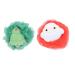 2pcs Bath Ball Bath Loofah Christmas Loofah Ball Mesh Body Scrubber Shower Sponge Exfoliating Cartoon Shower Ball Loofah Bath Sponge Christmas Bath Pouf Body Wash Sponge or 1 Count (Pack of 1)