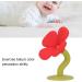 Plplaaoo Baby Teething Ring - Washable Food-Safe Silicone Ideal Gift for Toddlers Boiled Water Safe Rose Red - Buy Online on SooperMarket.com