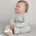 Dotty Fish Cotton Baby Booties with Suede Sole - Teal Fleece Safari Animals, 0-6 Months - Buy Online on SooperMarket.com