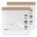 ECOHUB Airport Security Liquids Bags EVA Airport Liquid Bag 20 x 20cm TSA Approved Clear Travel Toiletry Bag for Women Men Clear Plastic Zip Lock Bags for Travel Airline Approved (Light Brown) E-light Brown