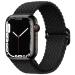 Qimela Stretchy Solo Loop Strap Compatible for Apple Watch Band 49mm 45mm 44mm 42mm for Women Men,Adjustable Elastic Breathable Nylon Braided Sport Wristband for iWatch Series SE 8 7 6 5 4 3 2 1 Ultra Black 42mm/44mm/45mm/49mm