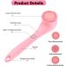 SUUWEE Electric Silicone Body Brush Set with 3 Heads | USB Rechargeable Shower Scrubber for Deep Cleaning | Long Handle for Women Men | Pink - Buy Online on SooperMarket.com