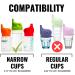 Silicone Sippy Cup Lids - Spill & Leak Proof Soft Spout for Babies, Toddlers, and Kids - Multicolor - Fits Cups 2.17-2.96 in Diameter - Buy Online on SooperMarket.com