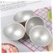 COHEALI Circle Stencil 4PCS soap molds food molds cake mold Aluminum Molds Bath Moulds cake pan puck 3d baking mold Silver medium - Buy Online on SooperMarket.com