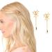 Yalice Star Hair Barrette Simple Bobby Pins Hair Clips Metal Hair Accessories for Women and Girls 2Pcs (Gold)