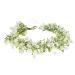 June Bloomy Bridal Flower Crown Women Rose Floral Headband Maternity Photo Prop Baby Shower Leaf Hair Wreath (B-White)