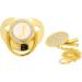 Marhynchus Gold Baby Pacifier & Clip - Soft Silicone Ergonomic for 6-18 Months (Letter J) - Buy Online on SooperMarket.com