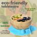 7 Star Bamboo Baby Weaning Set | Suction Bowl, Plate, Spoon & Fork | Non-Slip | Blue - Buy Online on SooperMarket.com