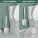 Hibbent 3 Pack Silicone Toilet Bowl Brush Set with Ventilated Holder - Grey | Bathroom Deep Cleaning Kit for Flexible Scrubbing - Toilet Scrubber - Buy Online on SooperMarket.com
