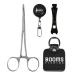 Booms Fishing FF2 Fly Fishing Accessories and Tools Kit, Fly Fishing Gear Combo: Fly Fishing Forceps, Fly Fishing Nipper, Line Leader Straightener, Zinger Retractor, Two-Sided Fly Box Assortment 4 in 1 Combo