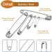 Tkiaea 3 Inches Large Safety Pins Pack of 50 Big Heavy Duty Safety Pins Safety Pins Bulk Stainless Steel Safety Pins Silver - Buy Online on SooperMarket.com