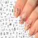 8 Sheets Abstract Face 3D Nail Art Stickers - Self-Adhesive Decals for DIY Manicure - Designer French Nail Stickers for Women and Girls - Buy Online on SooperMarket.com