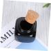 PLAFOPE Medicine Cup Liquid Powder Container Cork Jar Wooden Cap Ceramic Lid Clear Dappen Makeup Containers Art Small Travel Pill Container Practical Empty Bottle Nail Bamboo Accessories 7.50X5.50X5.50CM Black - Buy Online on SooperMarket.com