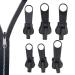 Zipper zipper zipper repair set Removable metal zipper removable zip zipper pull fixed spare slide for jackets suitcase backpacks black
