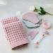 Set of 4 Powder Pink 100% Cotton Waffle Washcloths - 13x13 inches - Luxurious & Absorbent - Buy Online on SooperMarket.com