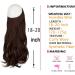 Halo Hair Extensions 20 inch Curly Wavy Hidden Crown - Medium Brown - Buy Online on SooperMarket.com