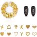 HQdeal Nail Art Studs 3D Decorations Gold Star Moon Sun Heart Beads - 800 pcs - Buy Online on SooperMarket.com