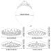 6Pcs Girls Crystal Tiara Crown Set - Silver Rhinestone Bride Headband for Birthday, Wedding, Prom - Women's Hair Accessories for Costume Parties - Buy Online on SooperMarket.com