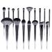 DFHBFG Cosmetic Brush- Black Silver Series Hair Soft Brushes-Beginner and Professional Beauty Tool-Make Up Pen As the picture shows D