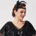 Handcess 1920s Flapper Feather Headband Black Feather Beaded Headband Women's Vintage Flapper Headpiece 20's Theme Cocktail Hair Accessories for Costume Prom Carnival Theme Party - Buy Online on SooperMarket.com