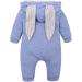 Kids Tales Newborn Baby Winter Warm Rabbit Ear Hooded Romper, Blue (6-9 Months) - Buy Online on SooperMarket.com