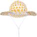 Lovely Duckling-yellow Baby Girls Sun Protection Hat | Adjustable Wide Brim Toddler Kids Hat for Beach Play | 6-12 Months - Buy Online on SooperMarket.com