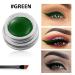 Erinde Green Gel Eyeliner - Waterproof, Long Lasting Cream Eyeliner Gel Pot with High-Intensity Pigments, Smudge-Proof Eye Liner Makeup - Water-Resistant, 2PCS Brushes Included - Buy Online on SooperMarket.com