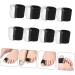 FOMIYES Orthopedic Toe Separator and Straightener - 4 Pairs, Flexible Bunion Corrector for Men and Women - Black, 2.5x2cm - Buy Online on SooperMarket.com