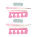 2 Set Nail Tweezers Nail Art Tweezers Straight Tip Nail Tweezers Rhinestone Pickers Manicure Nail Art Tool Set with Finger Separator Sponge Sanding Bar for
