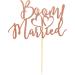 Arthsdite BOOM! Married Wedding Cake Topper Funny Cake Topper Quirky Nerdy Topper Married Cake Topper Bridal Shower Engagement Wedding Party Supplies - Rose Gold Glitter - Buy Online on SooperMarket.com