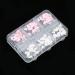 Nail Art Decoration Pink and White Heart Shape Nail Art Accessories Cute 3D Safe for DIY - Buy Online on SooperMarket.com