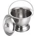 Chamber Pot with Lid 3.3L Stainless Steel Bedside Commode Bucket Potable Spittoon Metal Bedpan Urine Pots for Kids Adults Elder Patient Home Camping Car Travel - Buy Online on SooperMarket.com