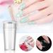 Buy Cacacook Nail Stamp Transparent Silicone Nail Art Stamper with Lid & Scraper for DIY Nail Decor Pink International Shipping Available! - Buy Online on SooperMarket.com