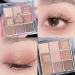 Lovelycat 9 Colors Glitter Eyeshadow Makeup Palette Matte High Pigmented Colorful Creamy Texture Eye Shadow Powder Natural Waterproof Long Lasting Eyeshadow Powder Cosmetics (pink brown) - Buy Online on SooperMarket.com