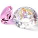 Nail Art Dappen Dish for Acrylic Liquid, Kalolary Monomer Cups for Nail Acrylic Liquid Powder Dampen Dish Nail Glass Crystal Cup Bowl Nail Glassware with Gemstone Lid Liquid Cup (Pink)