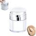 50ML Round Airless Cream Pump Containers Refillable Empty Cream Dispenser Jars Plastic Cream for Lip Balm Sample
