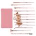 Daubigny 12 PCS Eye Makeup Brushes Set - Professional Eyeshadow, Concealer & Blending Tools with Carrying Bag (Pink) - Buy Online on SooperMarket.com