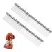 JdXun 2 pieces of pet comb with rounded teeth stainless steel dog comb for removing complications and knots pet kamm brush care comb for cats & dogs (19 * 3.3cm)