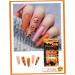 Halloween Press on Nails Medium Length Fake Nails Acrylic Nails Pumpkin Black Flame Cross Head Design Nails Fake Nails Glue for Women and Girls The Most Fashionable Nail Decoration - Buy Online on SooperMarket.com