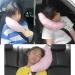 Kids Car Travel Pillow - Neck Support & Seat Belt Cushion for Toddlers - Pink Stripe - Buy Online on SooperMarket.com