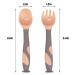 Shop Baby Utensils Set: Travel Spoon & Fork with Suction Cup - Heat-Resistant Soft Ideal for Toddlers 1+ - Pink Children's Cutlery - Buy Online on SooperMarket.com