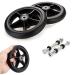 Wheelchair Front Wheel 1 Pair Wheelchair Front Wheels PVC Solid Wheelchair Front Professional Anti-Slip Wheelchair Wheel Accessories for Rollators Walk/Gray/7Inch(Black 6Inch) 6Inch Black