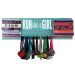 Running On The Wall Medal Hanger Display and Race Bibs Run Like A Girl Double Race Bib Design Turquoise