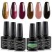 Lagunamoon Gel Nail Polish Peacock Theme 6 Colours Set Soak Off UV LED Nail Varnish Kit 8ML Each Bottle Hot Summer | Salon-Grade Polish