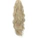 YEESHEDO Ash Blonde Long Wavy Ponytail Hair Extension 26 Inches - Clip In Drawstring Synthetic Curly Hairpiece for Women - Buy Online on SooperMarket.com
