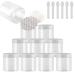 Tianzd 12 pieces Small 250 ml Transparent plastic empty cream can with white lid 250 g empty socket screw box sheet metal cans cosmetic containers 6 pieces spatula transparent 250ml