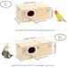 PINVNBY XL Parakeet Nesting Box for Parrots - Wood Breeding House for Lovebirds, Cockatoos, Budgies, Finches, Canaries, and Medium-Sized Birds - 13.4x6.9x7.7inches - Buy Online on SooperMarket.com