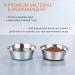 Peggy11 6-Cup Stainless Steel Anti-Slip Dog Bowls - Set of 2 - Buy Online on SooperMarket.com