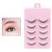 5Pcs Short Fake Mink Eyelashes - Natural Look Perfect Fit 8mm Fiber Extensions for Eye Makeup - Buy Online on SooperMarket.com
