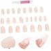 Gogogmee 1 Set Nail Patch Fake Nails with Glue French Decor Nails Decoration Nail Embellishments False Nails with Glue Nail Decals Nail Salon Supplies Sticker Plastic Full Coverage X4 Pink - Buy Online on SooperMarket.com
